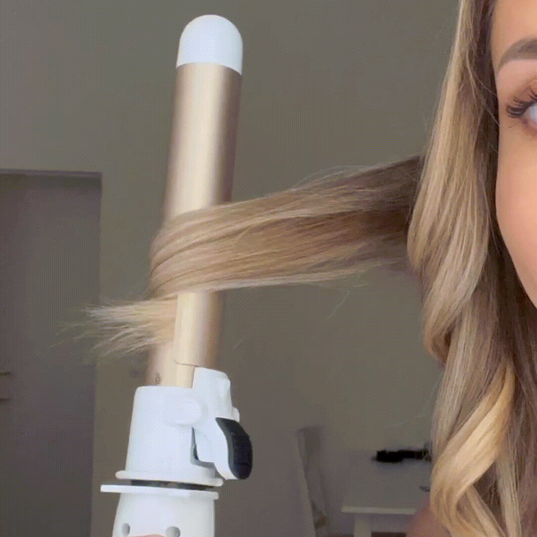 automatische krultang, roterende krultang, golven, krullen, steil haar, volumineuze krullen, roterende krultang, krultang