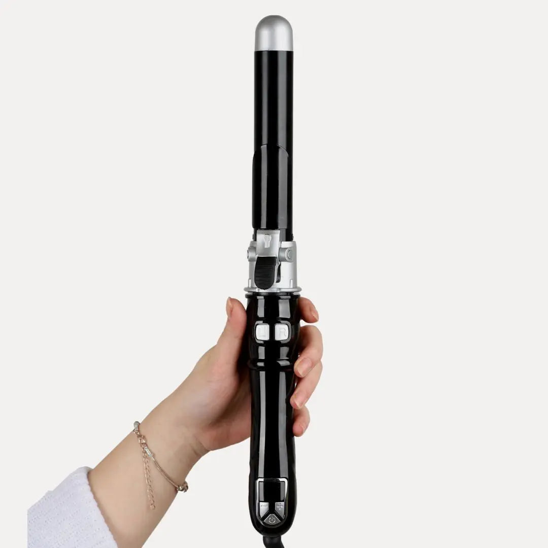 automatic curler, rotating curler, waves, curls, straight hair, voluminous curls, rotating curling iron, curling iron